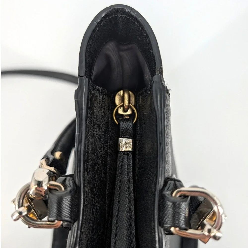 Coach Madison Saffiano Leather Mini North/South Tote Bag Black 1329-29001